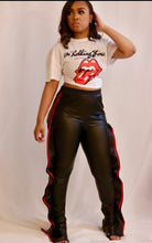 Load image into Gallery viewer, Wing Styled  Track Pant (faux leather)